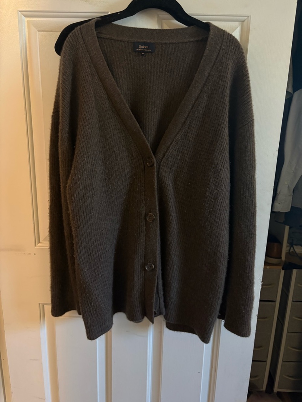 Quince Women's Mongolian Cashmere oversized Sweater - Brown